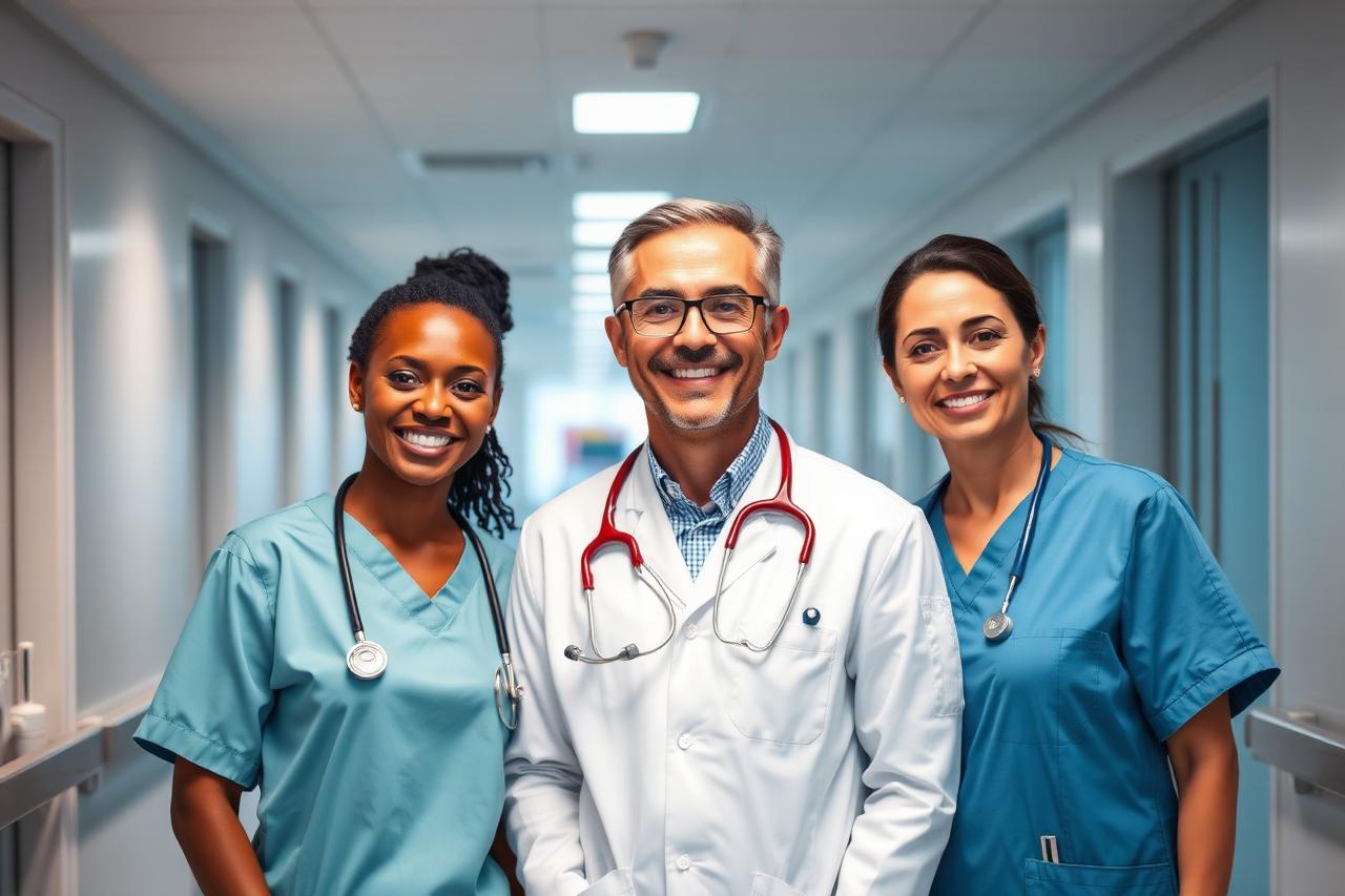 Professionnels de santé dans un hôpital